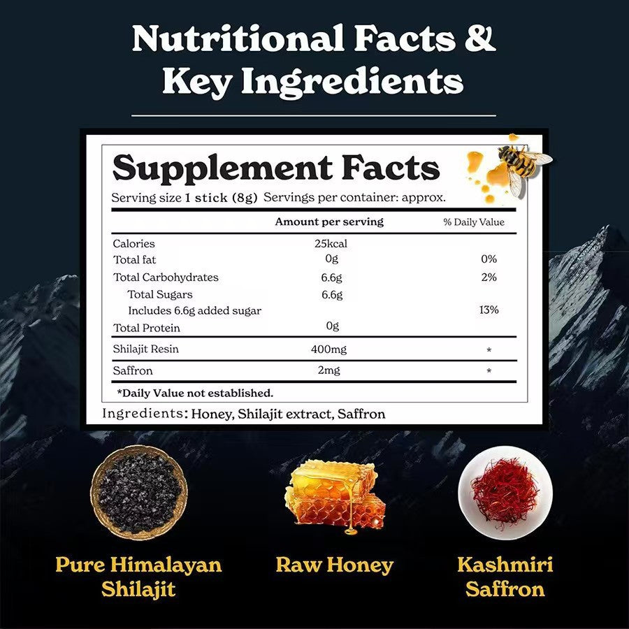 spot amazon tk cross-border hot selling hot shilajit honey stick shilajit fulvic acid mineral branch OE